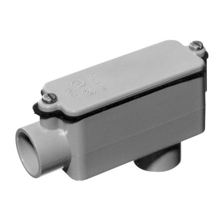 Abb Conduit Fitting 1-1/2 in, PVC, PVC Coated, Gray E986HR